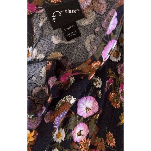 Art Class Girls Floral One Piece Romper Size 6/6X - Picture 3 of 3